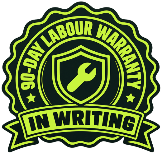 90-day labour warranty in writing